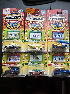 MATCHBOX ACROSS AMERICA 50TH BIRTHDAY SERIES LOT Of 6 • $39.99