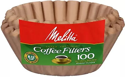 Melitta Basket Coffee Filters Natural Brown Unbleached 100 Count • $9.04