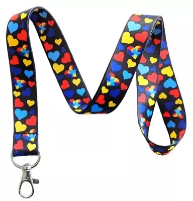 Autism Awareness Hearts Lanyard Id Badge Holder Keychain By Execucat • $12.99