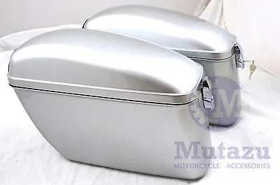 LW Universal Hard Bag Saddlebags For Honda Suzuki Kawasaki Harley Yamaha Victory • $199