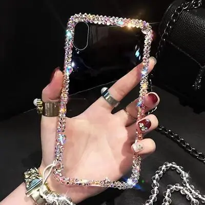 For Various Phone Diamond +Chain Bling Glitter Fashion Luxury Women Case Cover • $8.45