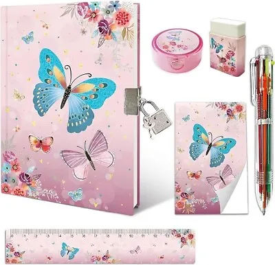 Girls Diary With Lock For Kids Girls Journal School Gift Set With 7.1X5.3 Inche • $26.26