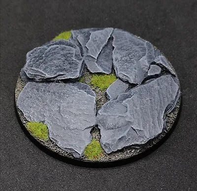 90mm Resin Base Rock Slate Stone For Redemptor Warhammer 40k Sigmar (unpainted) • £6