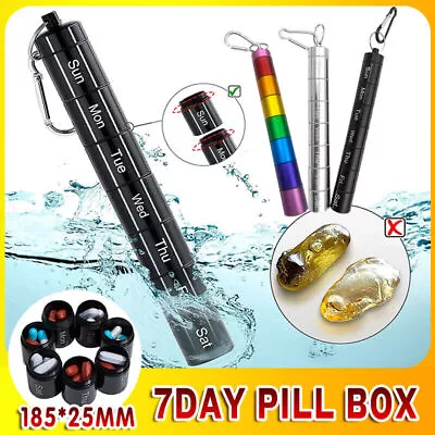 7Day Pill Box Medicine Storage Weekly Tablet Container Case Organizer Dispenser • $9.88