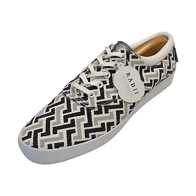 Radii The Chord Shoes Mens 10.5M White / Gray Canvas Sneakers • $19.95
