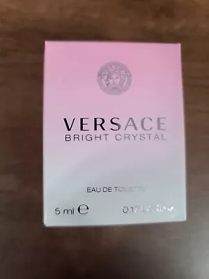 Versace Bright Crystal Eau De Toilette 0.17 Oz 5 ML Fragrance Mini Bottle NIB • $10.90