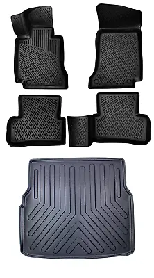 Floor Mats + Cargo Trunk Liner For Mercedes C-Class W205 Station Wagon 2015-2021 • $139.90