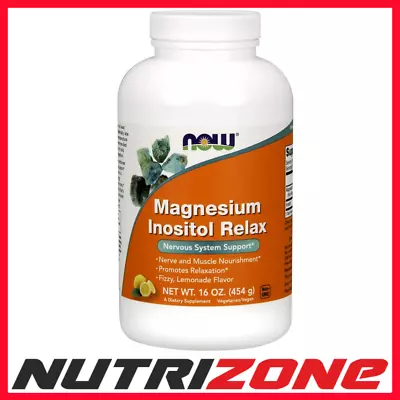 NOW Foods Magnesium Inositol Relax Powder Nervous System Support - 454g • £29.50