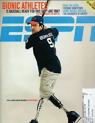 ESPN Magazine May 5 2008 Anthony Burruto Bionic Athletes Sarah Reinertsen • $13.95