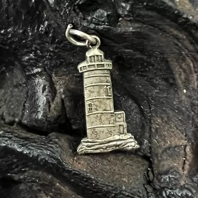 Vintage Sterling Silver Charm Portsmouth Lighthouse New Hampshire NH Ocean Sea • $33.99