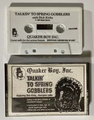 Vintage Quaker Boy “Talkin To Spring Gobblers” Call Cassette Collectible Hunting • $19.99