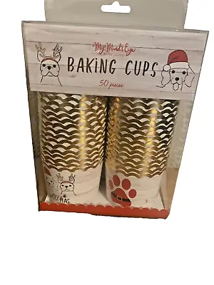 My Minds Eye 50 Paper Baking + Snack Cups Santa Christmas Dogs New • $11.95