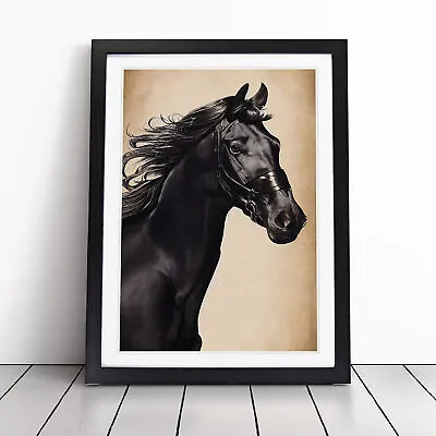 Beautiful Horse Wall Art Print Framed Canvas Picture Poster Decor Living Room • £14.95