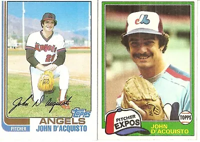 2 Different Card John D'aquisto Baseball Card Lot 306 • $1