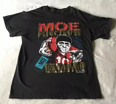 Vintage THE THREE STOOGES “Moe Knows Football” T-Shirt - LARGE - Ex. Condition! • $10.95