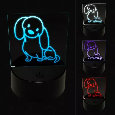 Dachshund Sitting Tilting Head Wiener Dog 3D Illusion LED Night Light Sign Lamp • $19.99