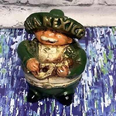 Vintage Mariachi Guitar Figurine Viva Mexico On Sombrero 4  Tall • $18