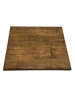 70cm Square Bistro Table Top Dark Oak Effect Indoor & Outdoor & Weatherproof • £41.99