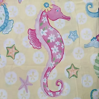 Pottery Barn Kids Seahorse Twin Duvet Cover Sham Floral Paisly Beach House • $35