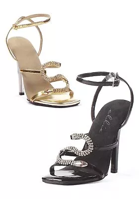 Ellie Shoes 5 Inch Heel Strap Sandal Women's Size Shoe With Snake Decor • $31.90