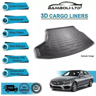 3D CARGO/BOOT LINER REAR TRUNK MAT FOR Mercedes C CLASS W205 2014-2019 WITH RAMP • $85.40