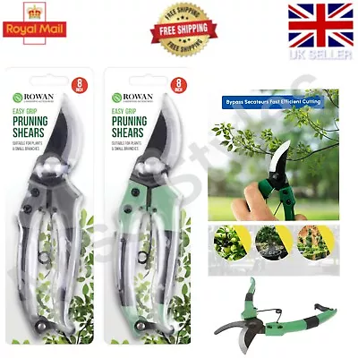 Pruning Shears 8  Strong Carbon Garden Hand Pruner Secateurs Plants Cutter Tool • £3.29