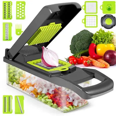 £9.99 • Buy Vegetable Chopper 15-in-1 Kitchen Mandoline Vegetable Cutter Slicer Food Chopper