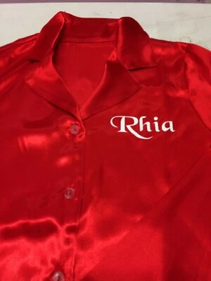 £19.96 • Buy Children Personalised Satin Pyjamas PJs  Wdddings Xmas Birth Communion