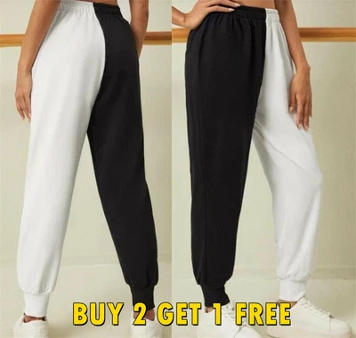 $9.99 • Buy Women's Color Block Sweatpants Jogger Yoga Sports Pants Lounge Loose Pants