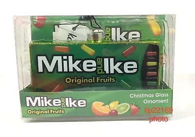 MIKE AND IKE CANDY BOX Glass Glitter Christmas Ornament KAT & ANNIE New In Box! • $18.99