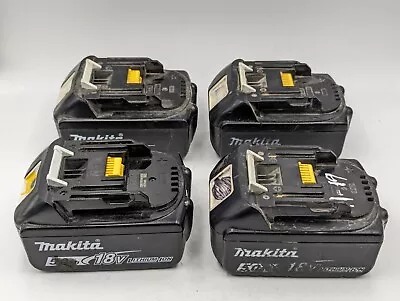 Makita 5Ah BL1850B 18v Lithium Battery Used Tested At 60% Capacity Lot Of 4 • $59