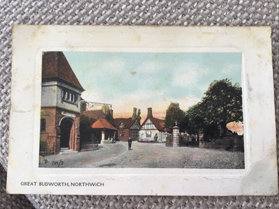 £2 • Buy 1908 Postcard Great Budworth Northwich Cheshire To Sandbach Laura Cooke