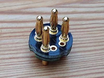 One New Build TANNOY 4 Pin Speaker Plug (no Wires) Silver Reds Golds HPD (828) • £28