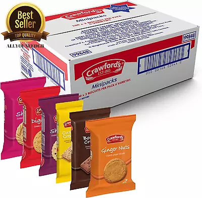 Crawford'S Assorted Mini Biscuit Packs 30 G (Pack Of 100) • £42.99