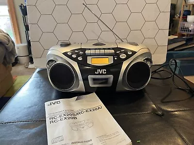 Vintage Classic JVC Portable System RC-EX25 Portable Boombox W/ Manual WORKING • $29.99