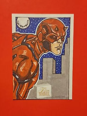 2019 Upper Deck Marvel Flair Sketch Card Daredevil (by Marlon Fernandes) • $52