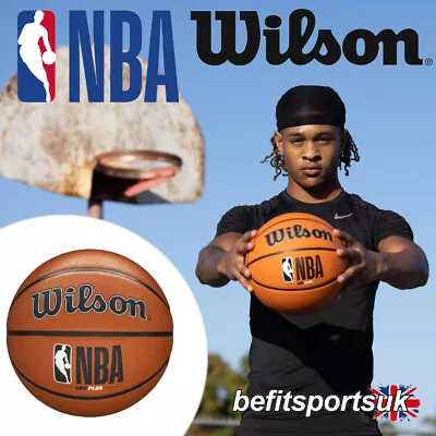 Wilson Basketball Size 7 Dvr Plus Nba Ball Amber Black Outdoor Court Tan Orange • £19.90