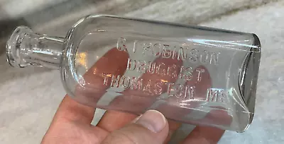 RARE Antique G. I. Robinson Druggist Pharmacy Pharmacist Bottle THOMASTON MAINE! • $117.15