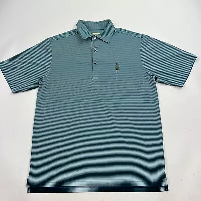 Donald Ross Merion Golf Polo Shirt Size Small Blue Green Striped Stretch • $24.99