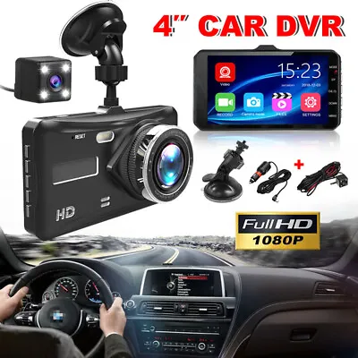 $34.25 • Buy Dash Camera Touch Screen Front And Rear Camera 4.0  Recorder Mirror Reverse Cam