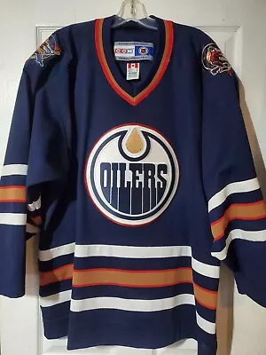 Vintage Edmonton Oilers CCM NHL Jersey Sz XL • $36.21