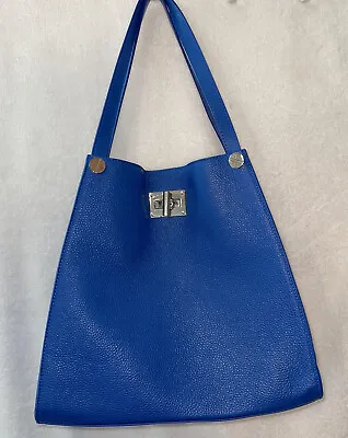 Vera Pelle Open Top Bag Italian Soft Leather  Shoulder/crossbody Handbag Tote • $35.99