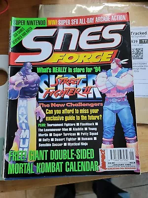 Snes-Force Issue # 8  January 1994  (Nintendo) Newsfield  Crashzzap Stable • £5