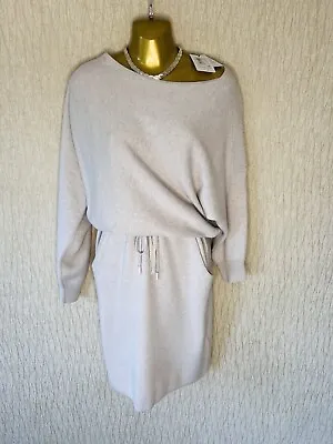Exquisite Reiss Amara Brand New Neutral Off Shoulder Knit Dress UK12 Stunning • £22
