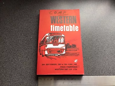 £20 • Buy Western Scottish Bus Group Route Timetable September 1965 Booklet Map