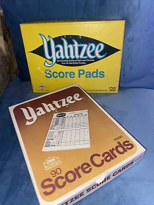 Lot Of 2boxes Of  Vintage YAHTZEE Score Pads 190 Unused Score Cards E6100 • $15