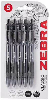 ZEBRA Pen Z Grip Smooth Black Ballpoint Pens Comfortable ZEBRA Pens With Poc... • £3.60