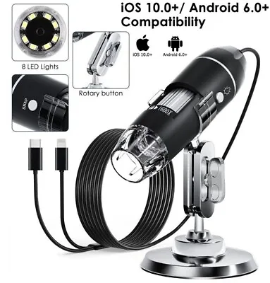 USB 1600X Zoom Digital Microscope Camera Endoscope Magnifier For Phone/PC/Tablet • $23.98