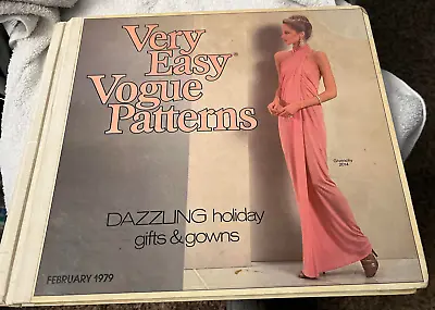 Vintage Fashion Vogue Patterns Store Display Counter Book Catalog Feburary 1979 • $69