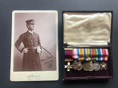 £650 • Buy WWI Royal Navy Miniature Medal Group Plus Photo, & Gazette